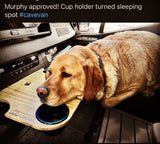 Sprinter Cupholder, snack tray, Bamboo or recycled materials and stainless